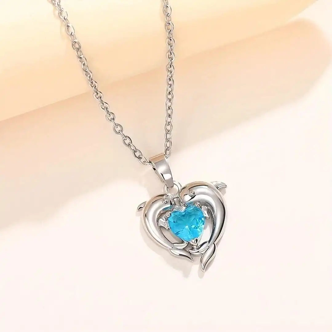 Collier Dolphin Love Argent