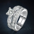 Bague en Cristal Argenté Vintage