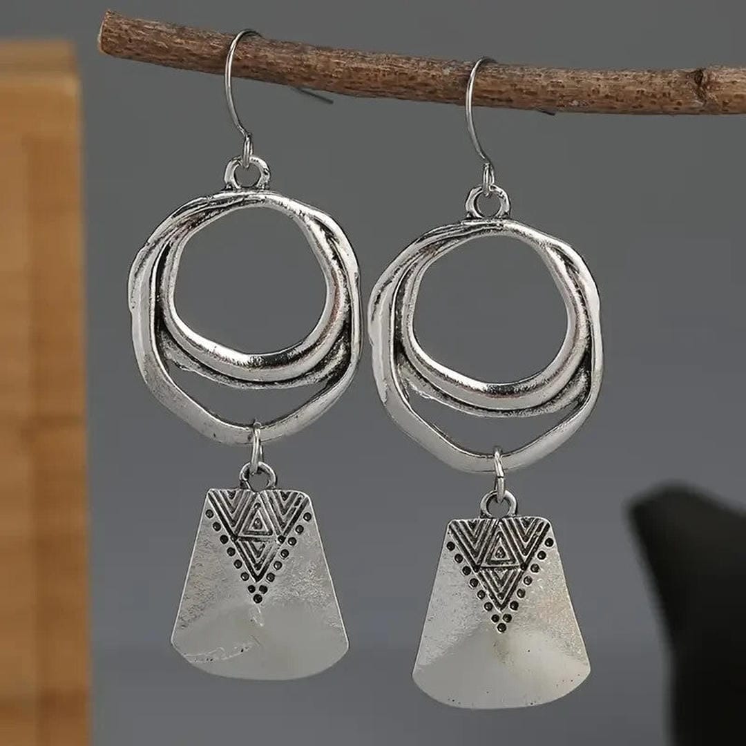 Boucles d'oreilles pendantes carrées Vintage Hopea
