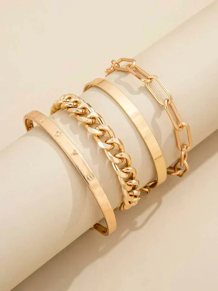 Elan™ | Ensemble de bracelets dorés