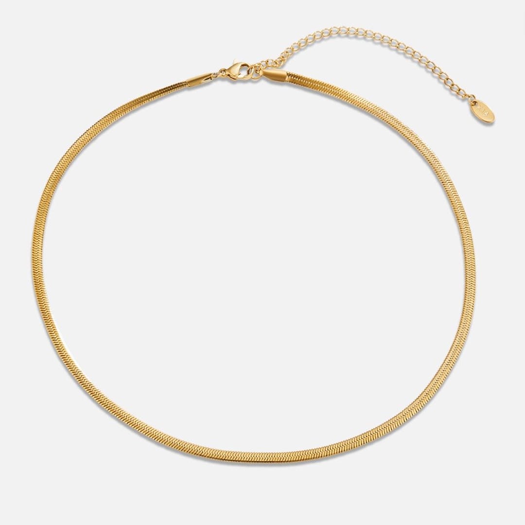 Collier en chaîne serpent doré