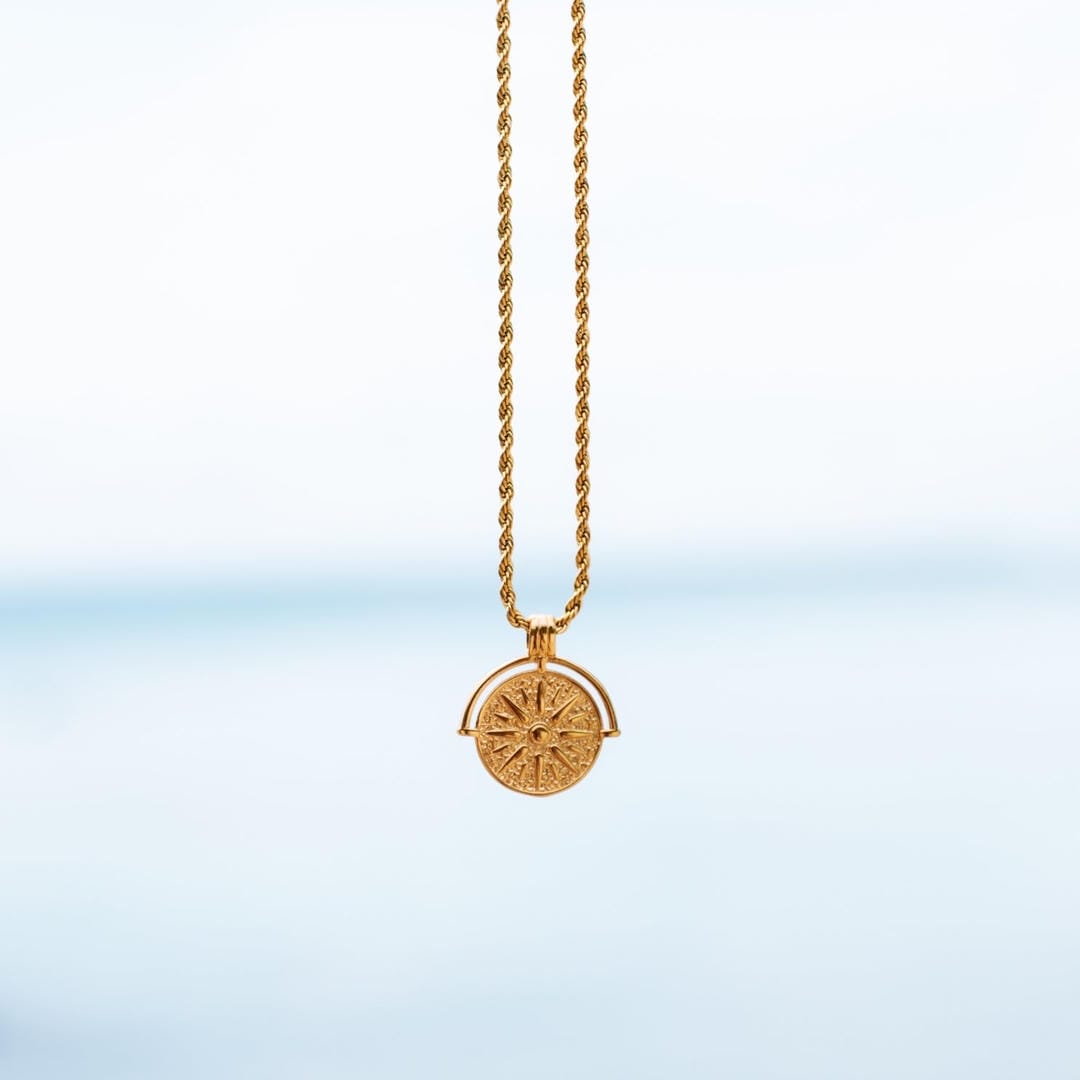 Collier Pendentif Aurinko Argent Or