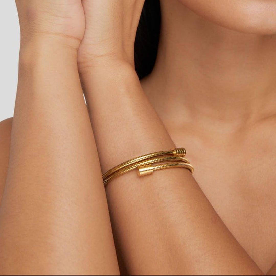 Bracelet en or torsadé classique