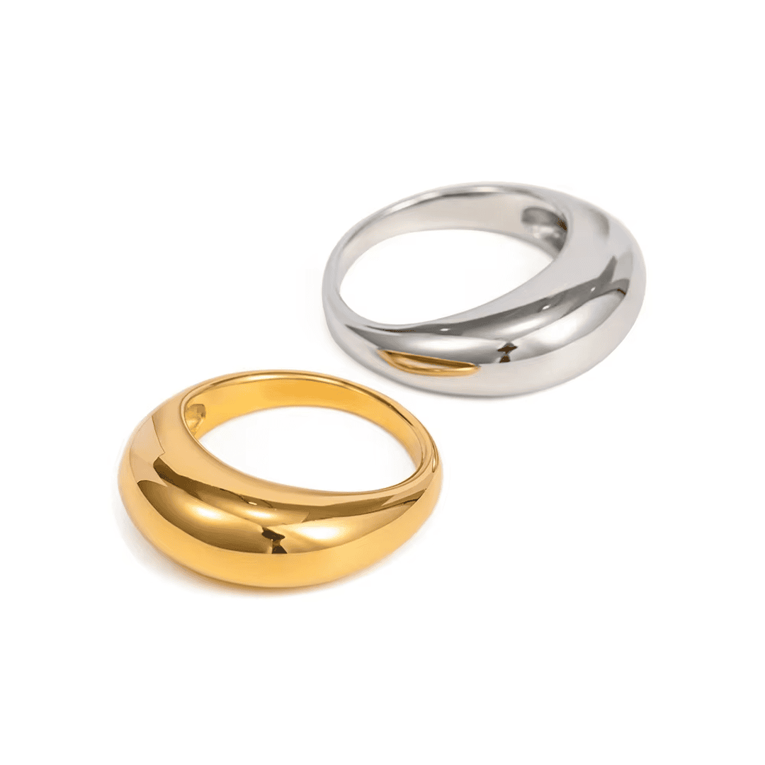 Bague en arc dorée intemporelle