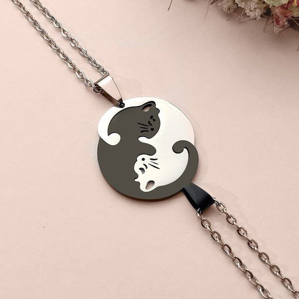 Collier Jin et Jang, acier inoxydable
